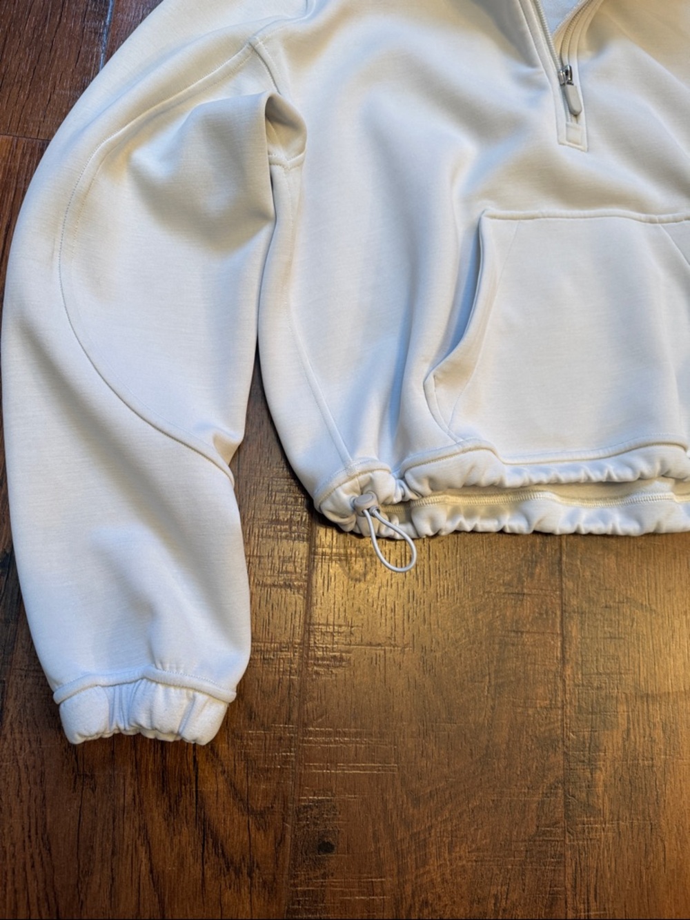 Amazing Lululemon women’s Brushed Soft Stream half zip crop top size 2 - Picture 3 of 7